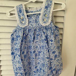 Shrimp & Grits Kids blue and white bubble - Size 2T